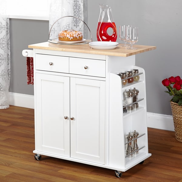 White Michigan Kitchen Cart Kitchen Carts