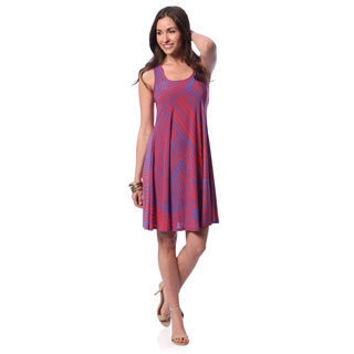 Shop 24/7 Comfort Apparel Women's Printed Sleeveless Knee-length Dress ...