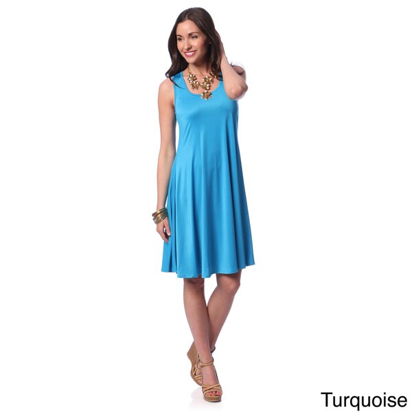 turquoise tank dress