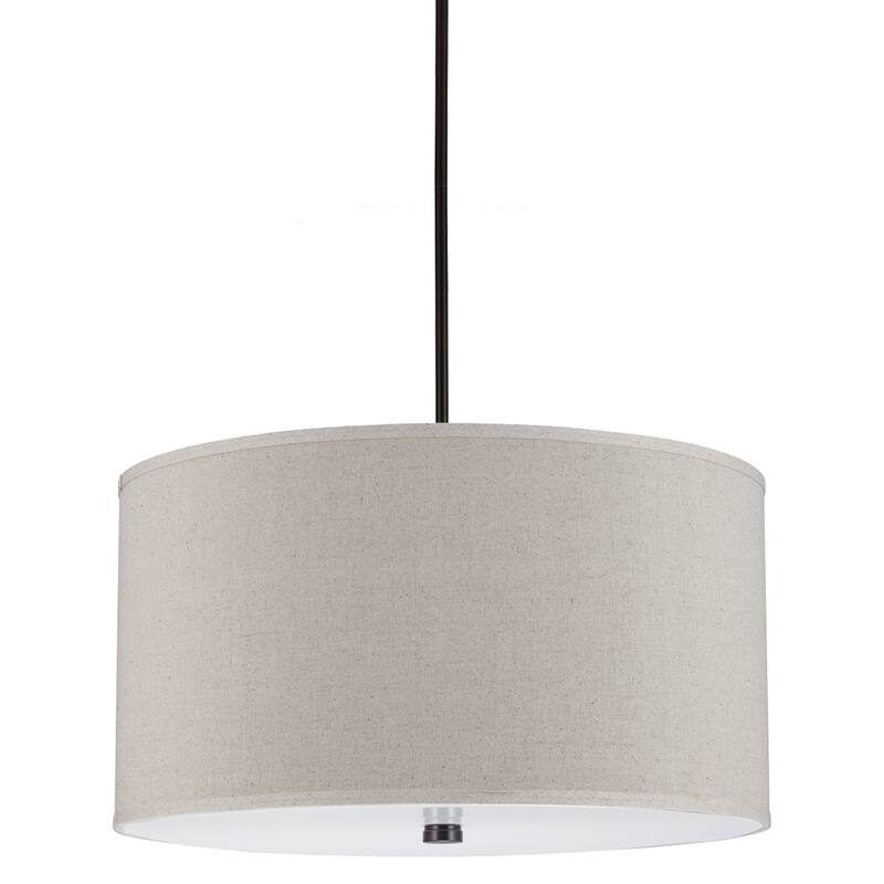 Dayna 4-light Burnt Sienna/ Grey Linen Pendant