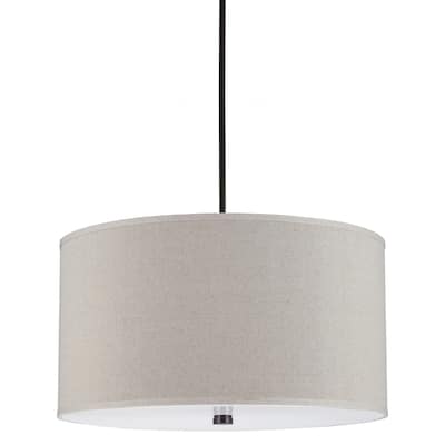 Dayna 4-light Burnt Sienna/ Grey Linen Pendant