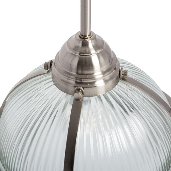 Pratt Street 1 Light Prismatic Brushed Nickel Pendant Light Prismatic Brushed Nickel Pendant