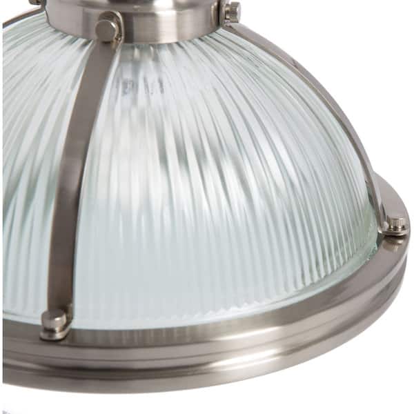 Pratt Street 1 Light Prismatic Brushed Nickel Pendant Light Prismatic Brushed Nickel Pendant