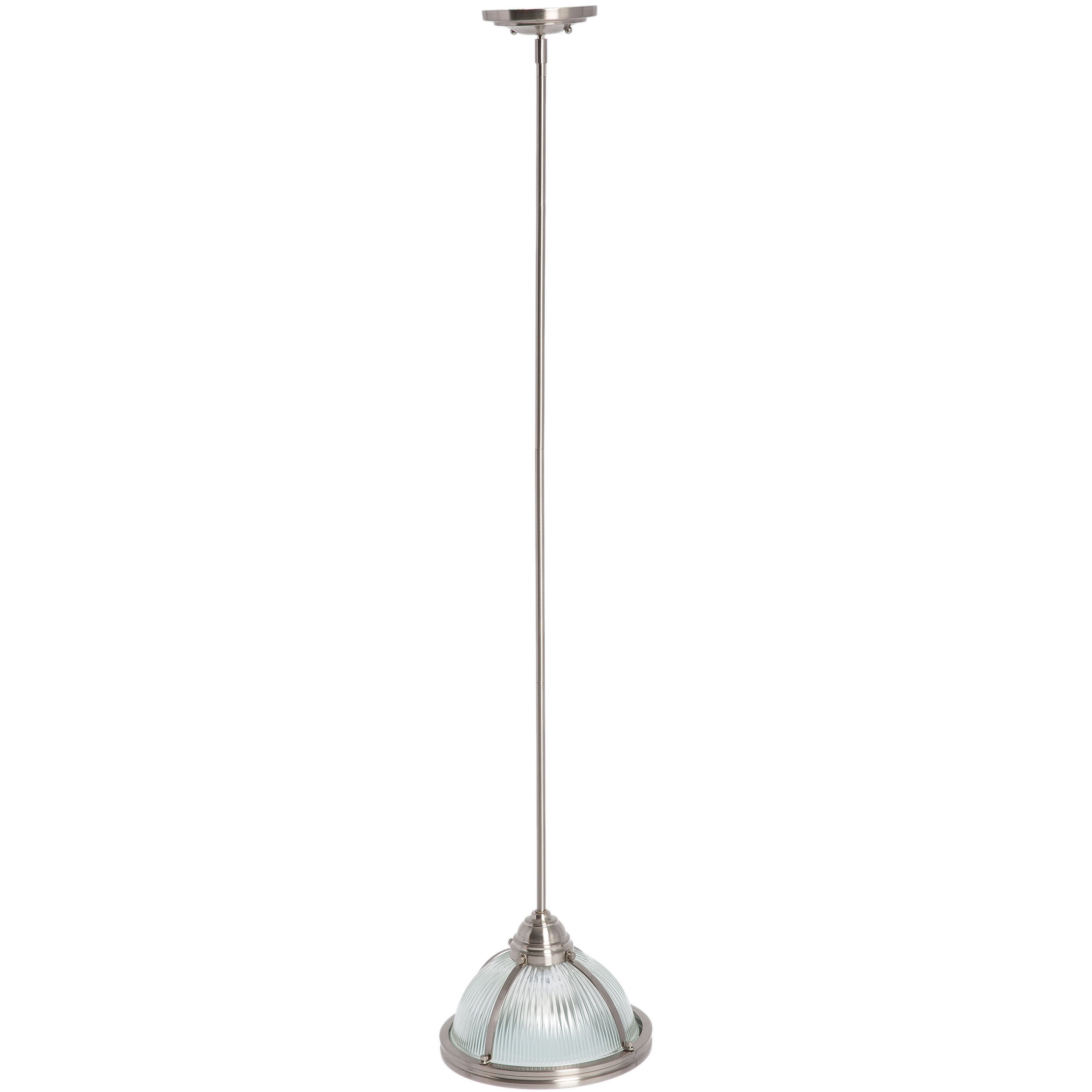 Pratt Street 1 light Prismatic Brushed Nickel Pendant