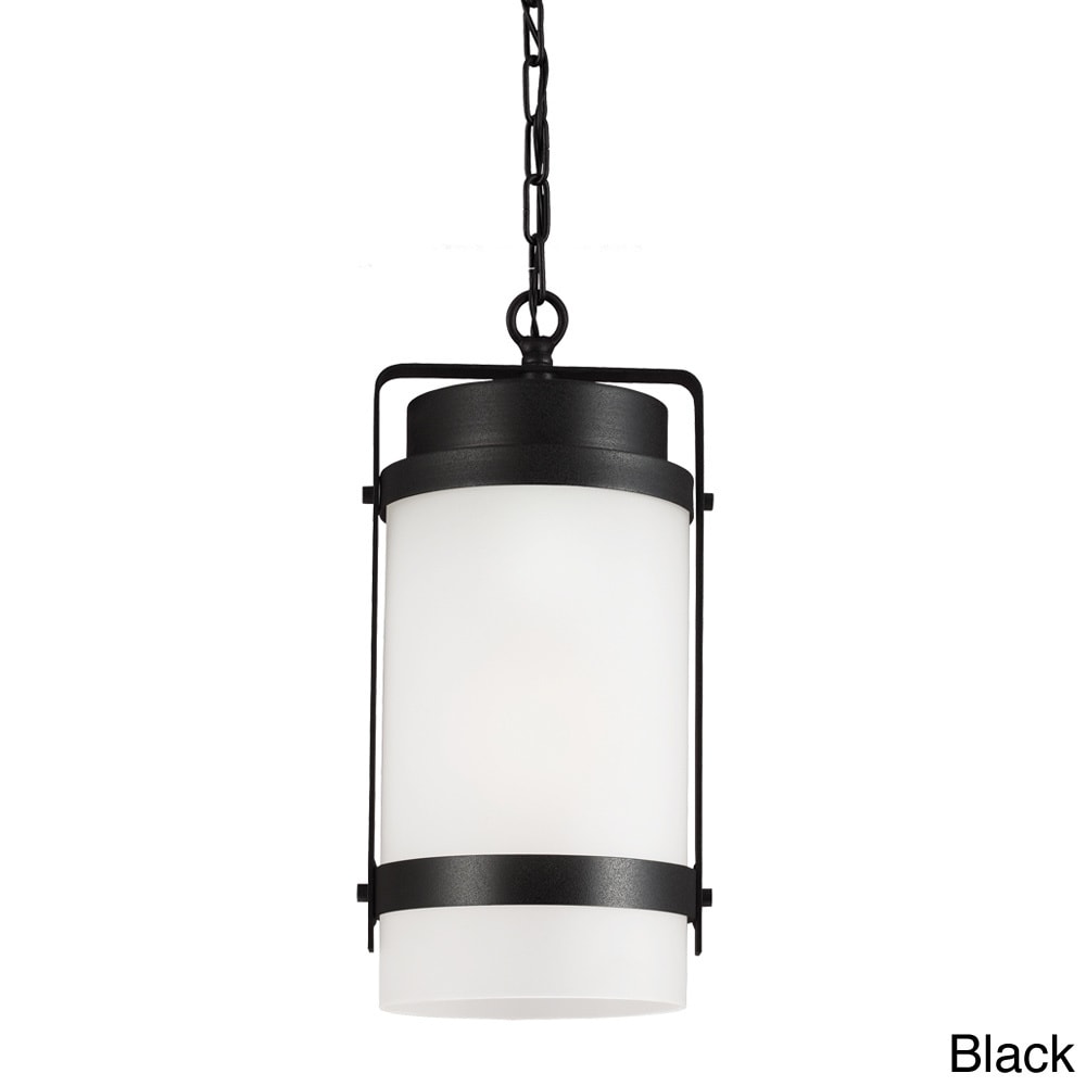 Bucktown 1 light Satin Etched Glass Outdoor Pendant