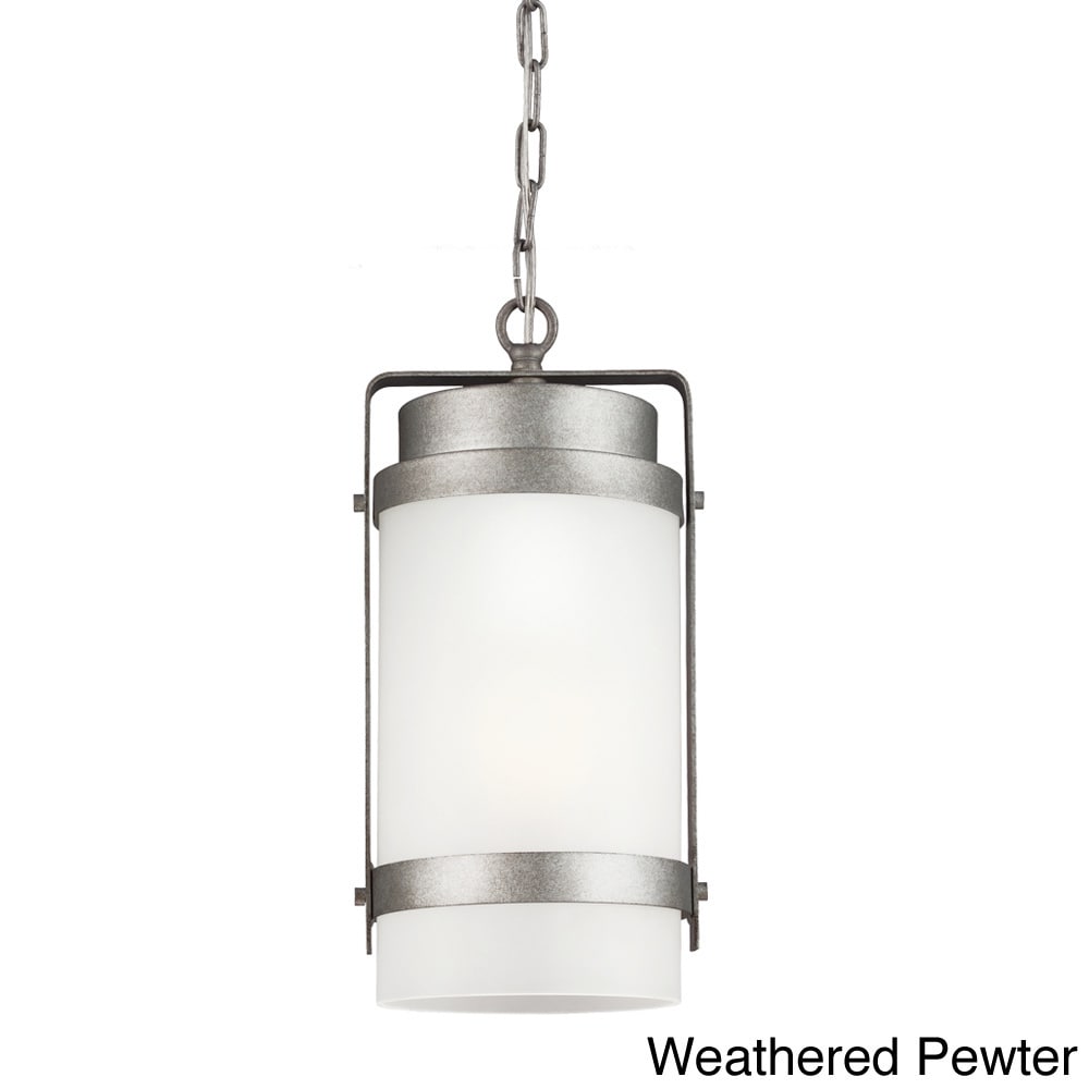 Bucktown 1 light Satin Etched Glass Outdoor Pendant