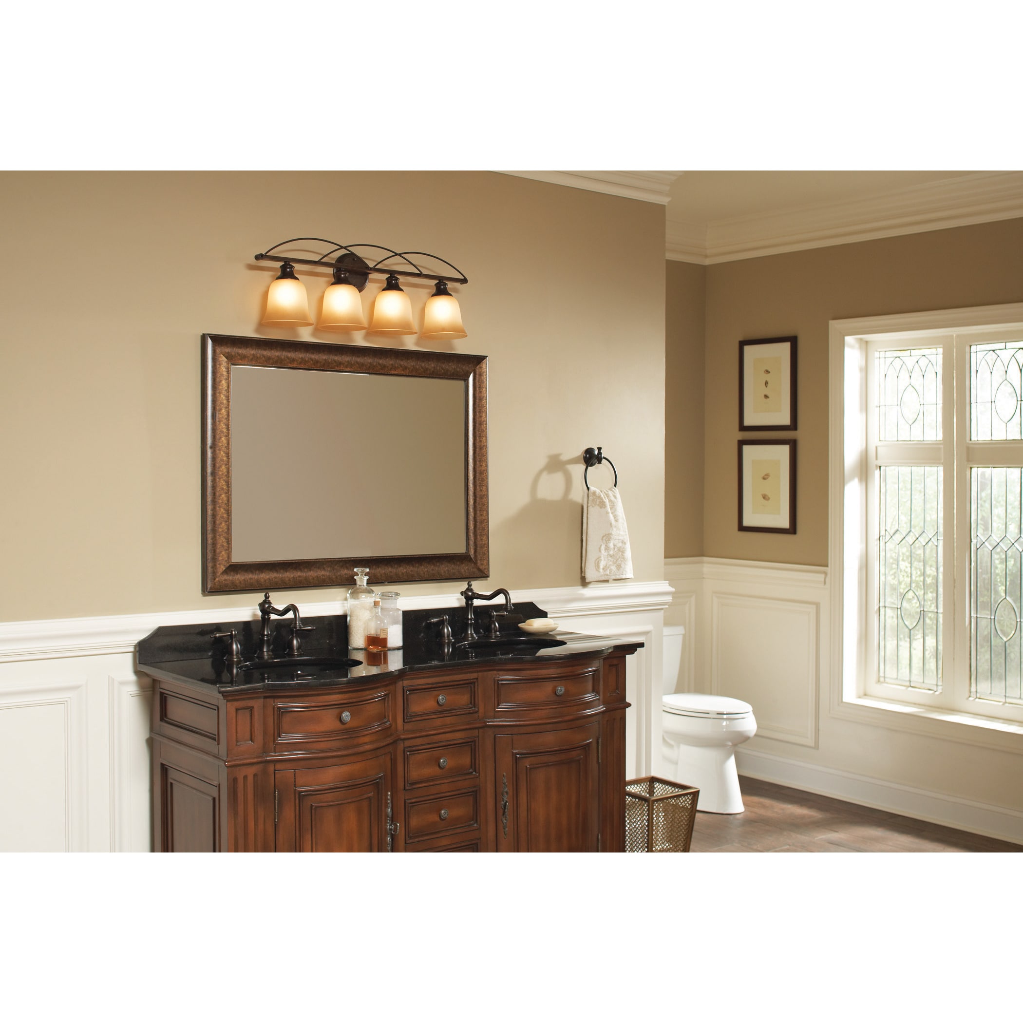 Park West 4 light Burnt Sienna Wall Vanity