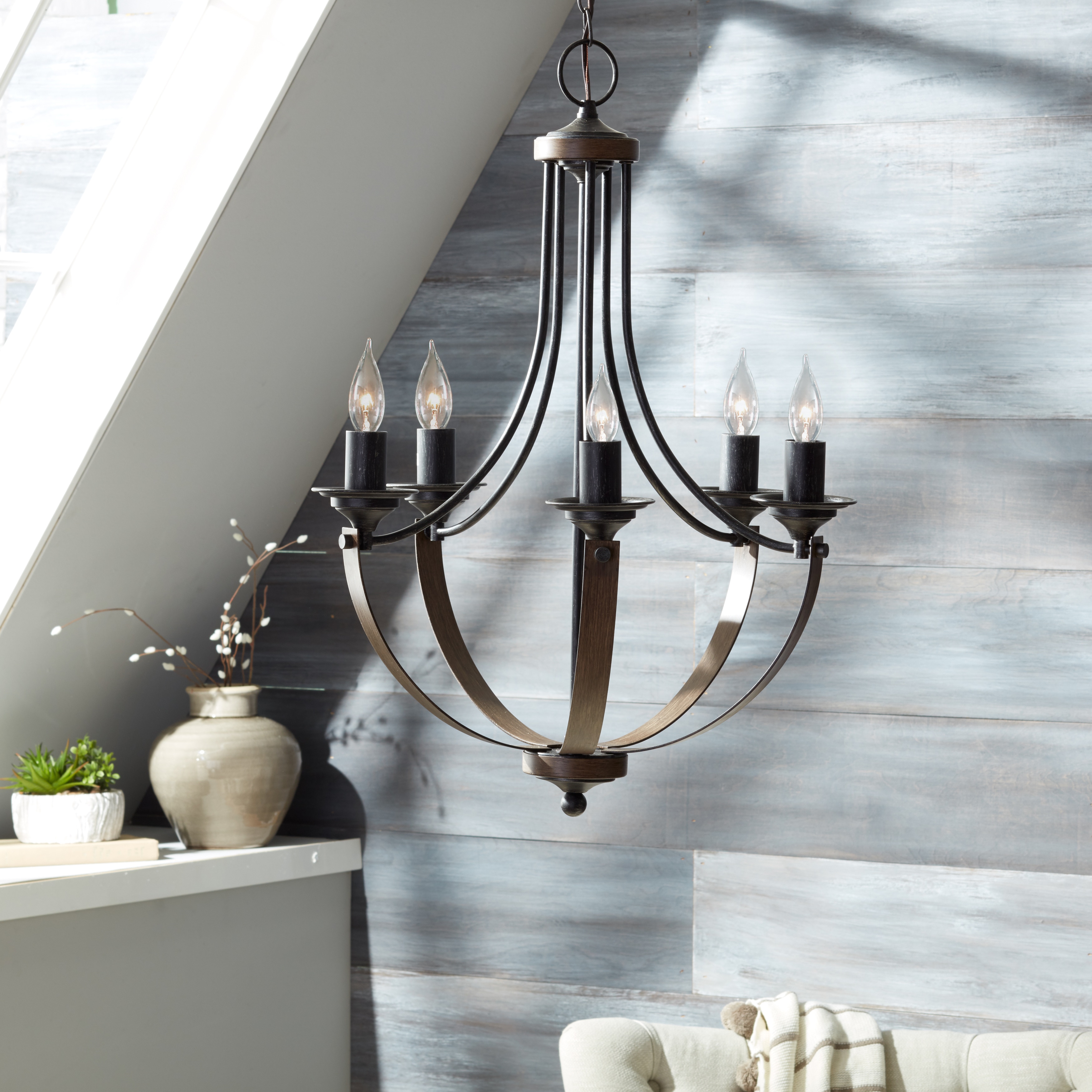 Corbeille 5 light Stardust Candelabra Chandelier