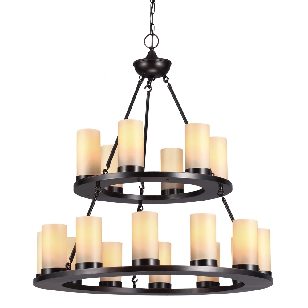 Ellington 18 light Burnt Sienna Round Chandelier