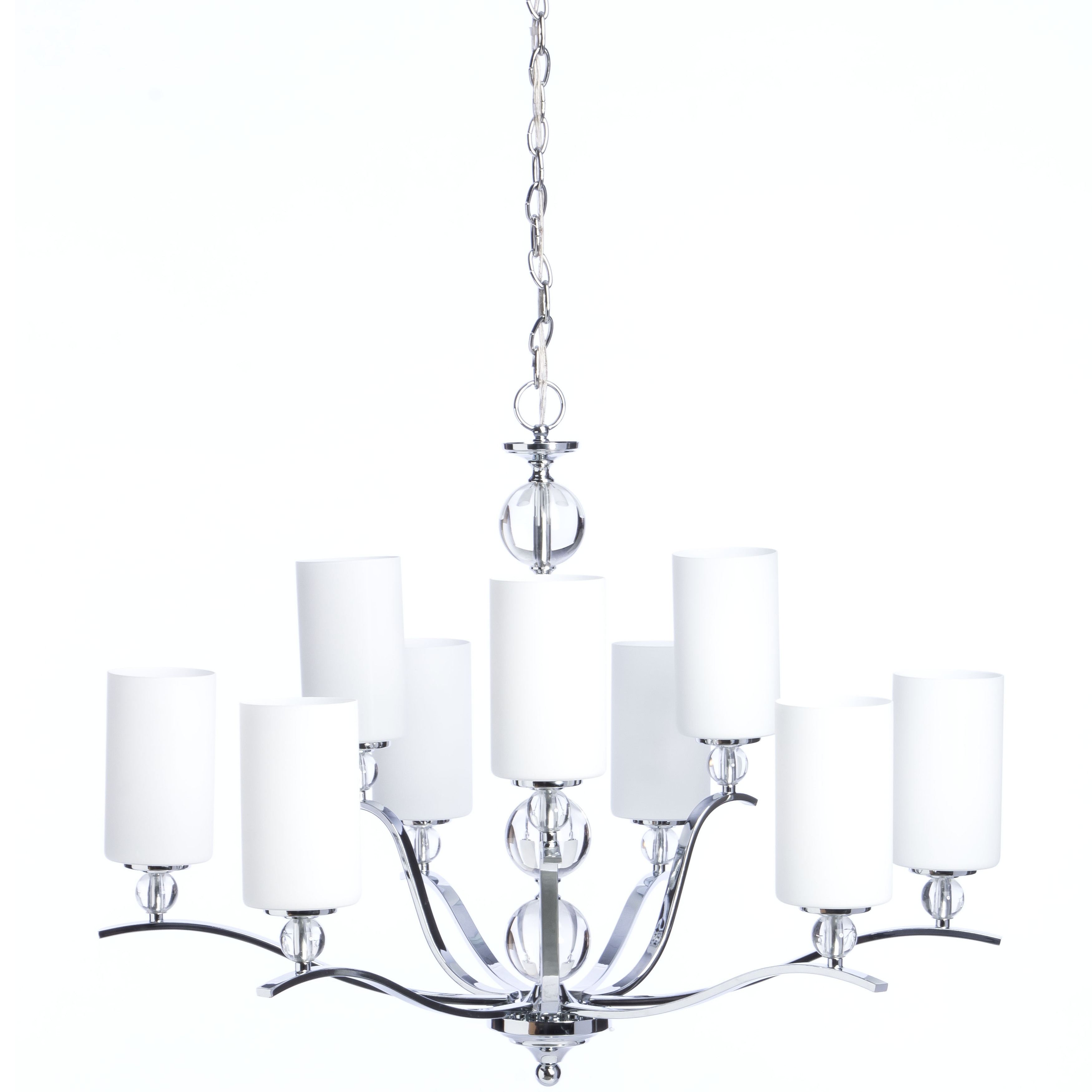 Englehorn 9-light Chrome Chandelier (Steel and K9 Optic Crystal) - Chandeliers For Bedrooms by Overstock.com