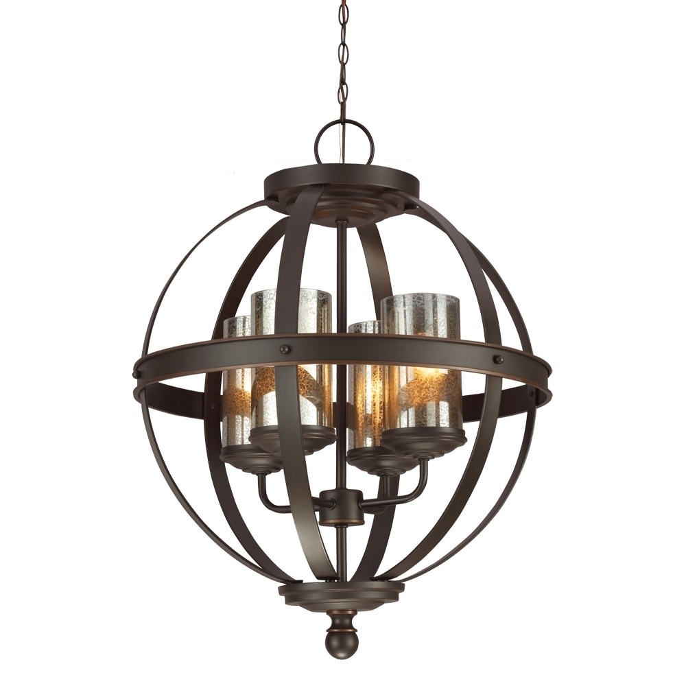 Sfera 4-light Autumn Bronze Mercury Glass Chandelier (4 Light) - Chandeliers For Bedrooms by Overstock.com