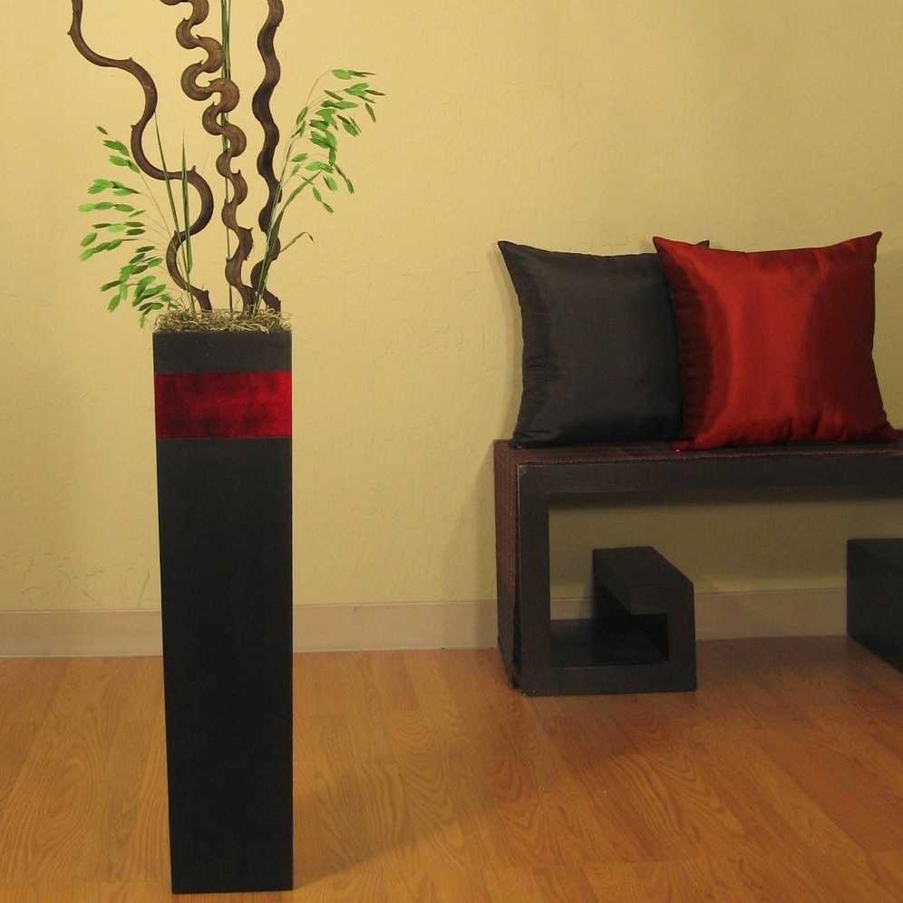 Tapered 28 inch Black Vase And Branches