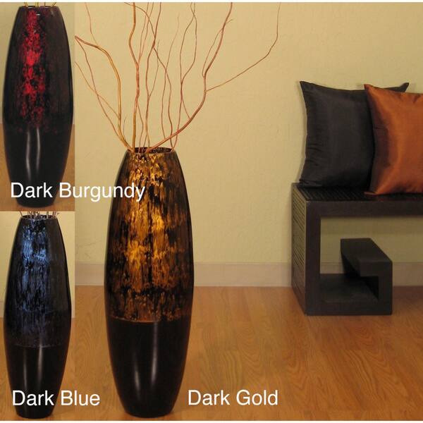 Lacquer Cylinder 28 Inch Floor Vase And Branches Overstock 8932709