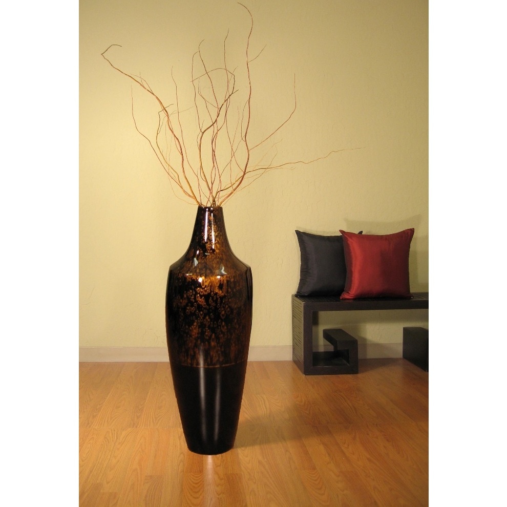 Tall Lacquer 36 inch Pod Vase And Branches