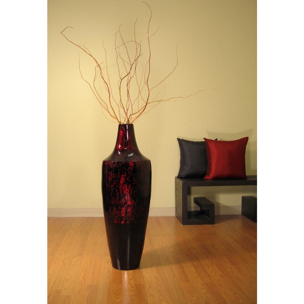 Tall Lacquer 36 inch Pod Vase And Branches