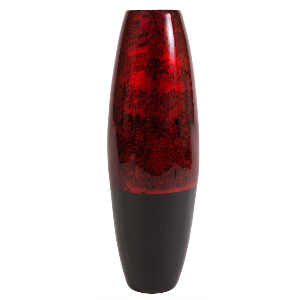 Lacquer Cylinder 47-inch Floor Vase and Branches