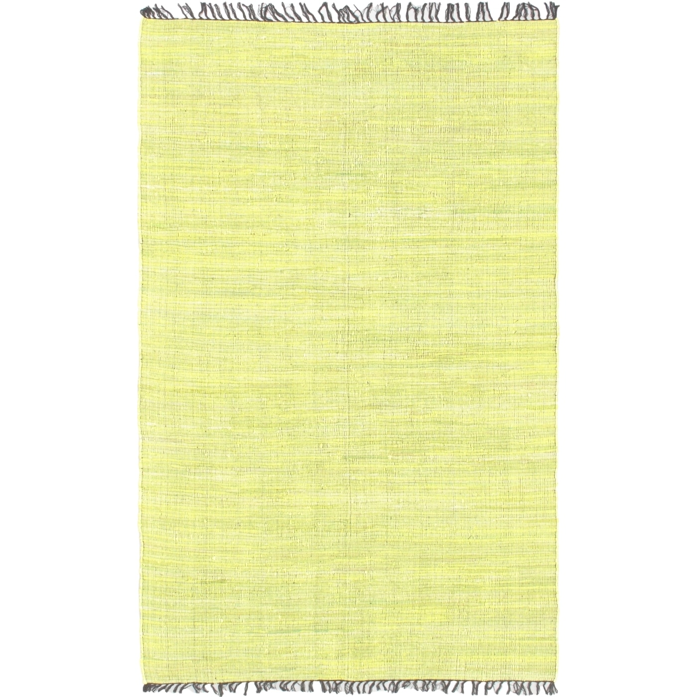 Braided Sienna Green Cotton Rug (5 X 8)