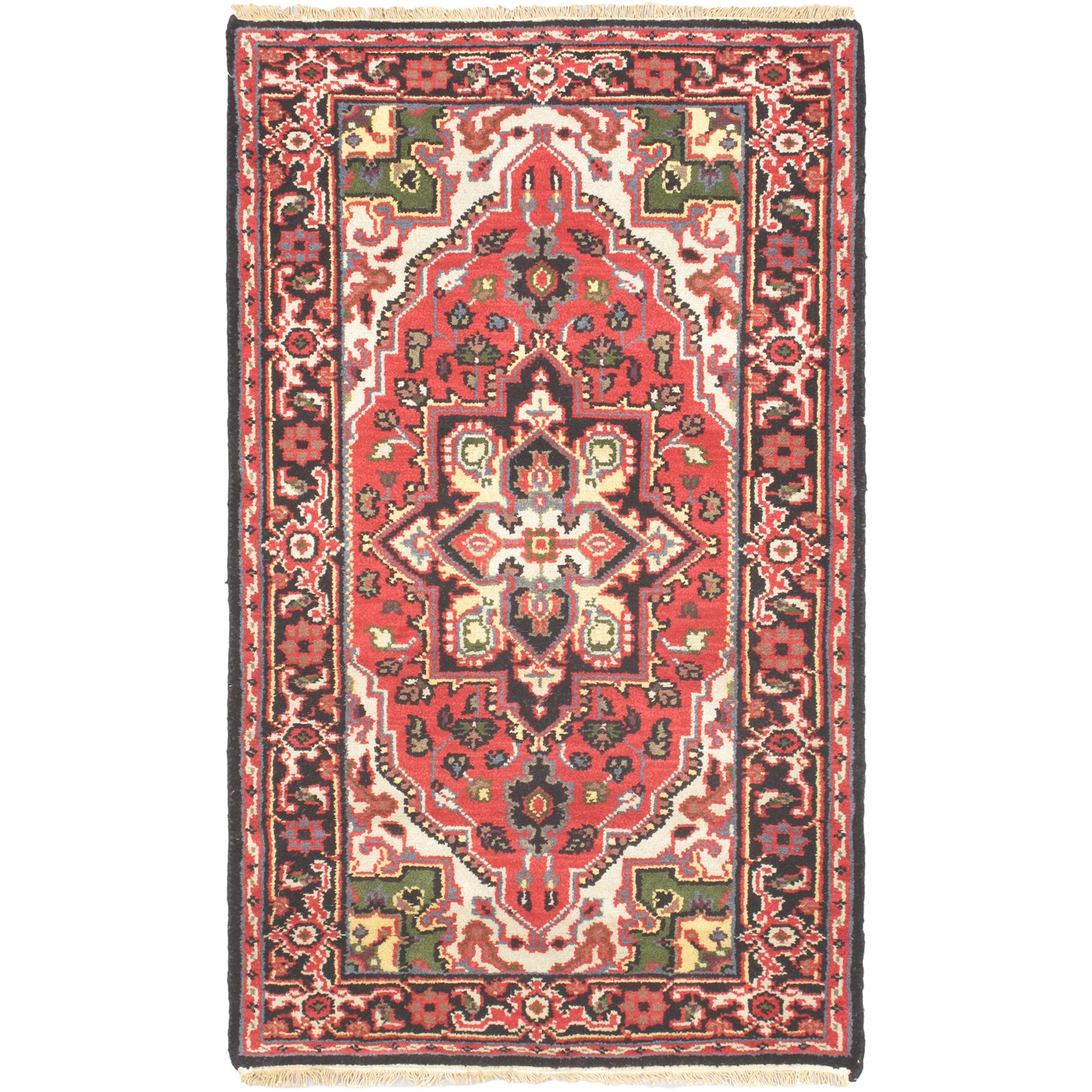 Hand knotted Heriz Select Red Wool Rug (3 X 5)