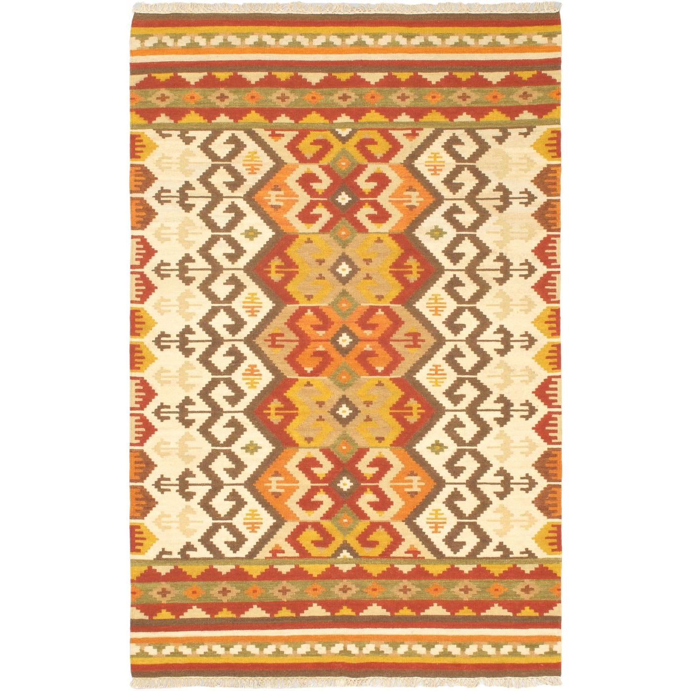 Handmade Istanbul Cream Wool Yama Kilim (51 X 710)