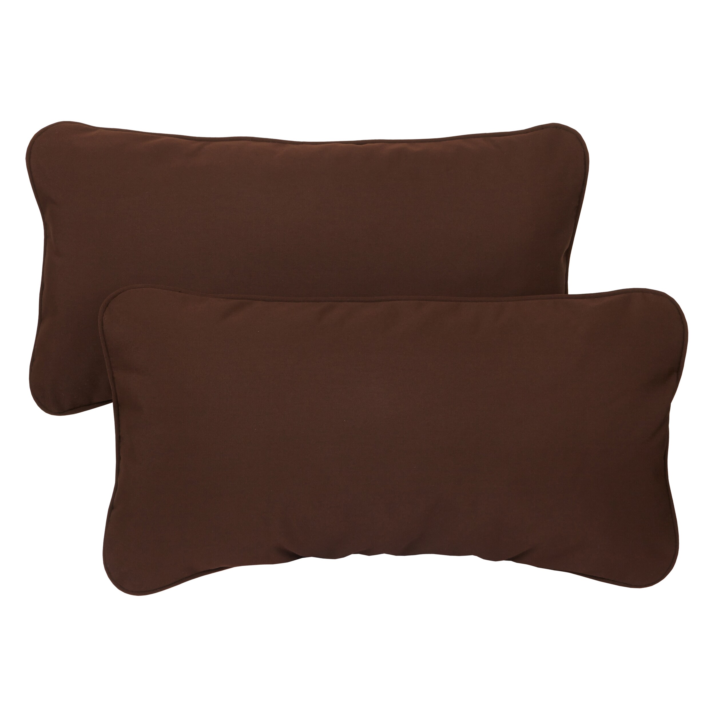 Shop Bay Brown Corded 12 X 24 Inch Indoor Outdoor Lumbar Pillows