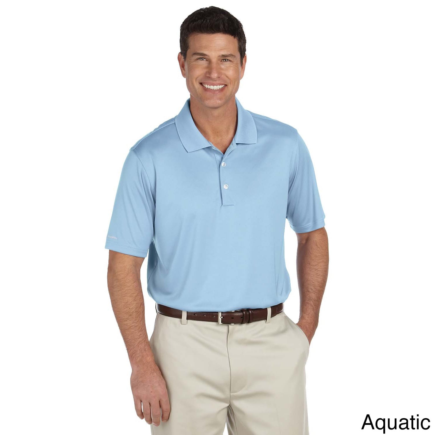 Ashworth Mens Performance Interlock Solid Polo Shirt