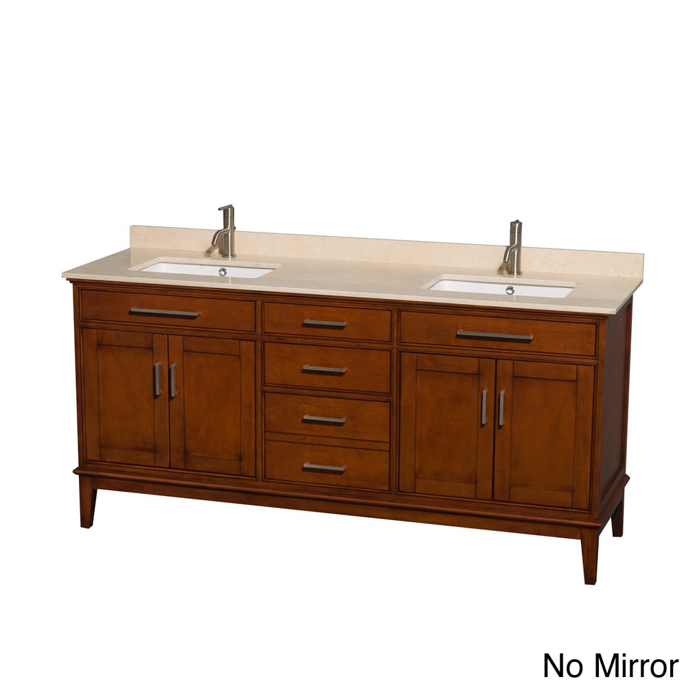 Wyndham Collection Hatton 72 inch Light Chestnut Double Vanity Brown Size Double Vanities