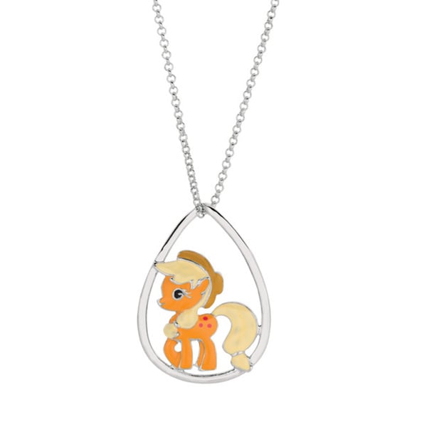 Fine Silver Plated Apple Jack My Little Pony Pendant Necklace