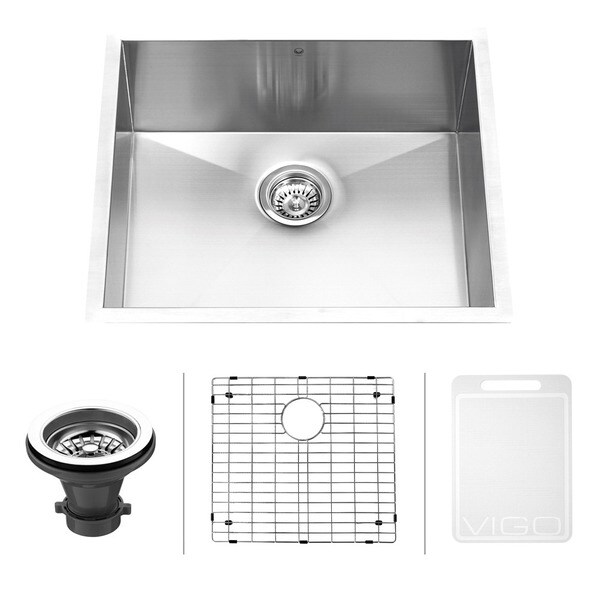 ... Stainless Steel 16-gauge Single Bowl Kitchen Sink, Grid and Strainer