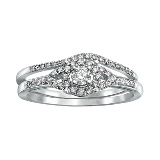 beverly hills charm 14k white gold 13ct tdw bridal halo engagement ring set - Halo Wedding Ring Sets beverly hills charm 14k white gold 13ct tdw bridal halo engagement ring set - Halo Wedding Ring Sets