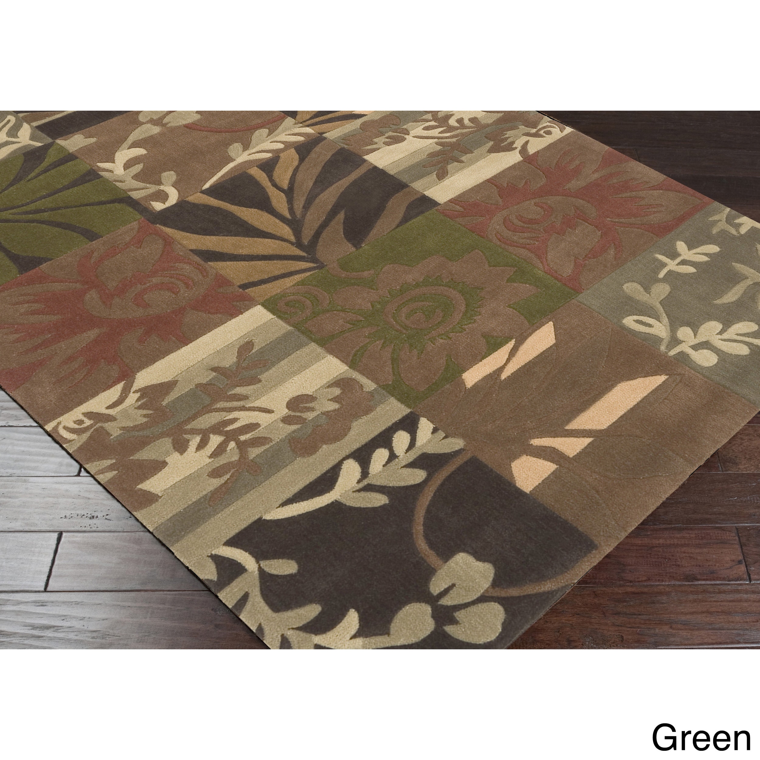 Hand tufted Floral Transitional Area Rug (5 X 8)