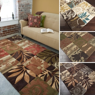 Shop Hand-Tufted Floral Transitional Area Rug - 5' x 8 ...