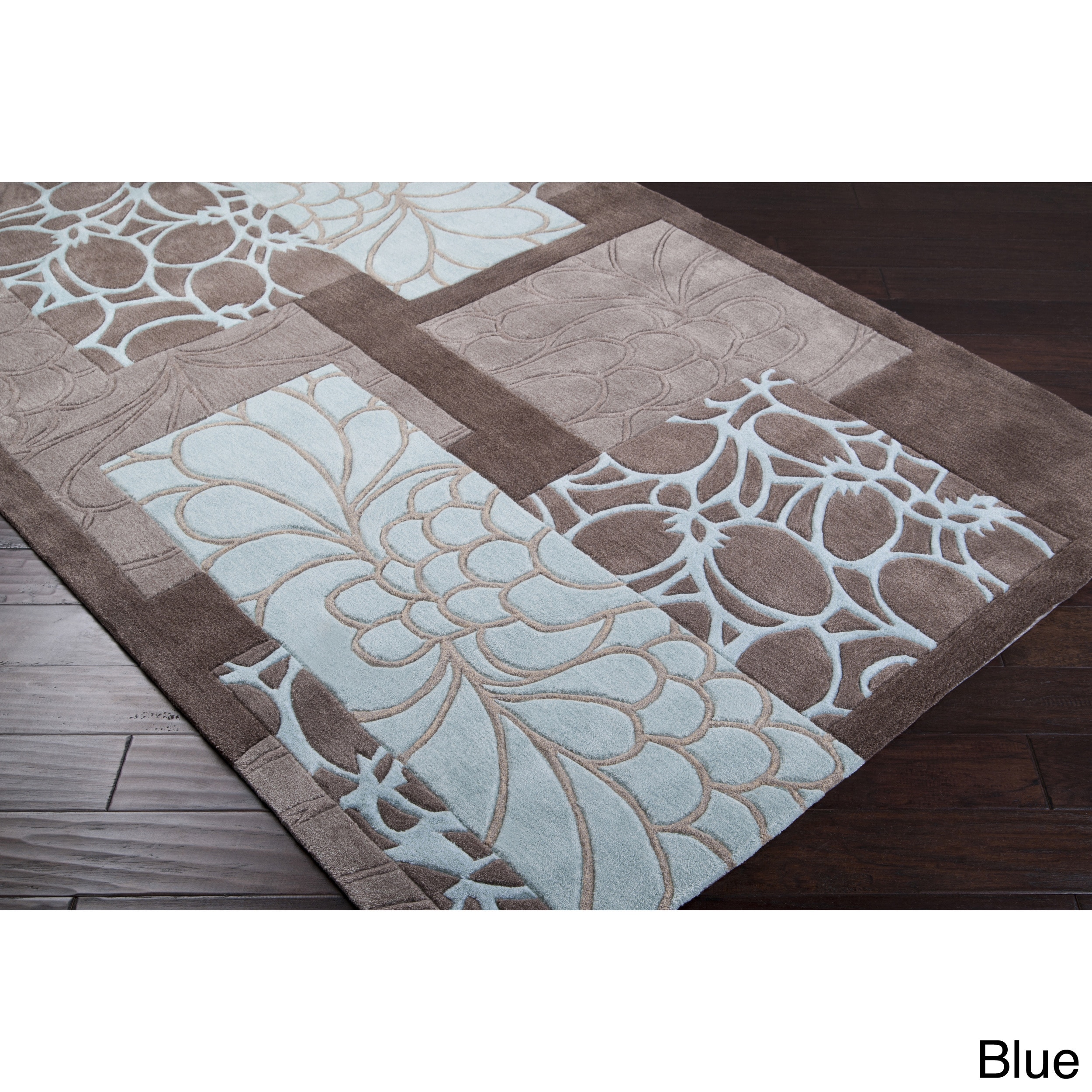 Hand tufted Floral Contemporary Area Rug (5 X 8)