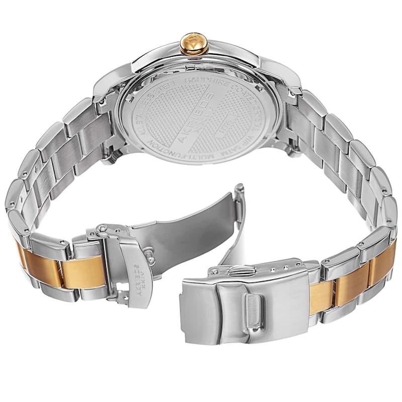 Akribos XXIV Men's Multifunction Stainless Steel Two-Tone Bracelet Watch