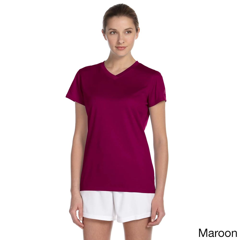 New Balance Womens Endurance Athletic V neck T shirt