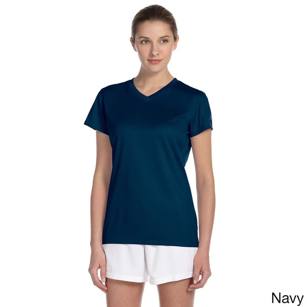 New Balance Womens Endurance Athletic V neck T shirt  