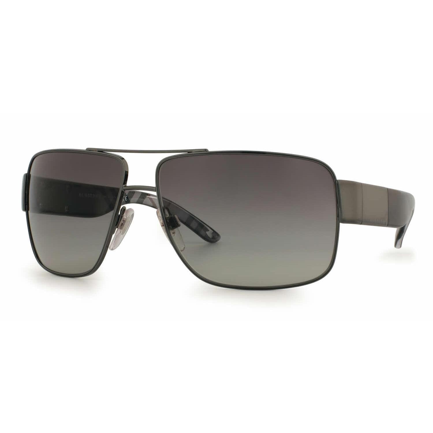 Burberry Unisex Be 3040 105711 Gunmetal Aviator Sunglasses