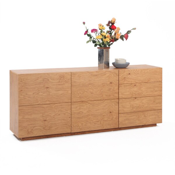 Somette Light Oak Contemporary 3door Buffet Free Shipping Today 16149734