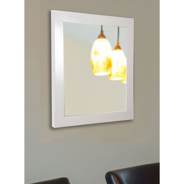 American Made Rayne Modern White Wall/ Vanity Mirror