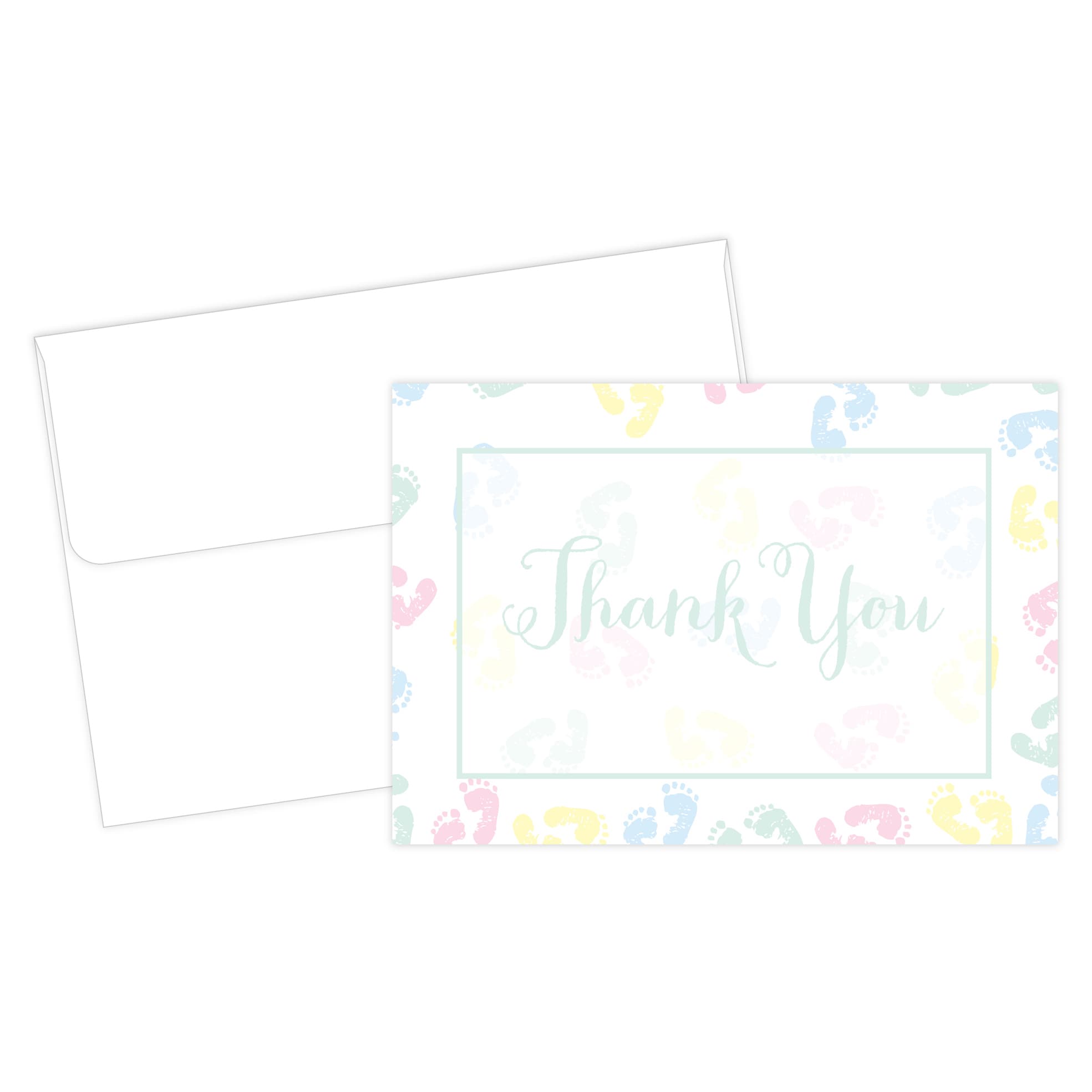 Baby Feet Thank You Note Boxed Cards (24 Count)