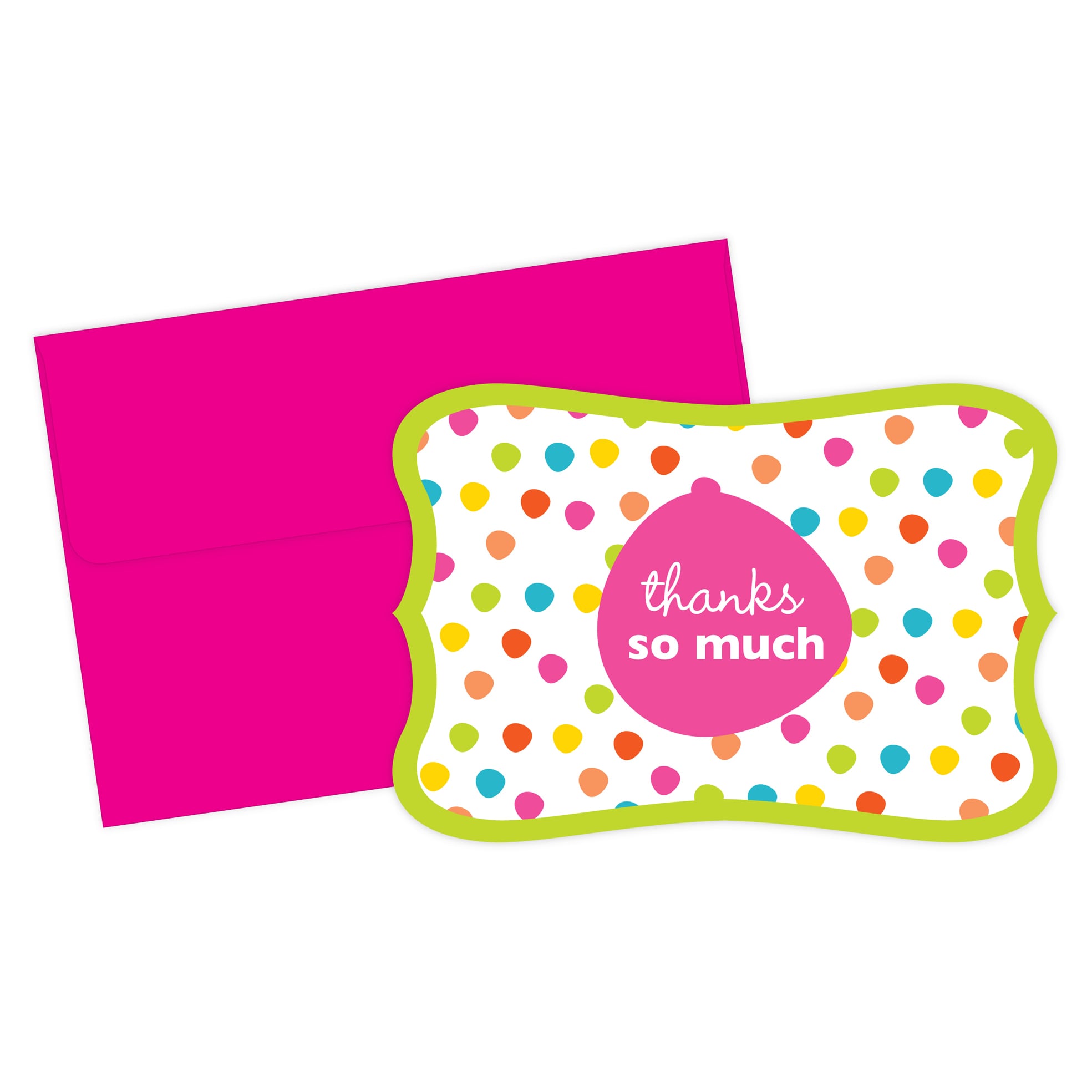 Citrus Dots Thank You Note Cards (24 Count)