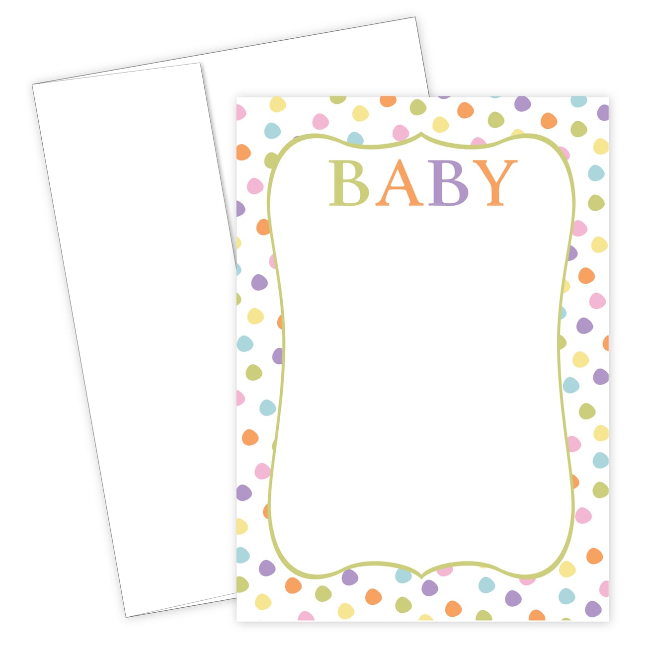 Baby Dots Invitations And Envelopes (20 Count)