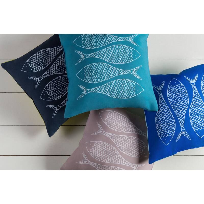 Fish Scales Indoor/Outdoor Decorative Throw Pillow
