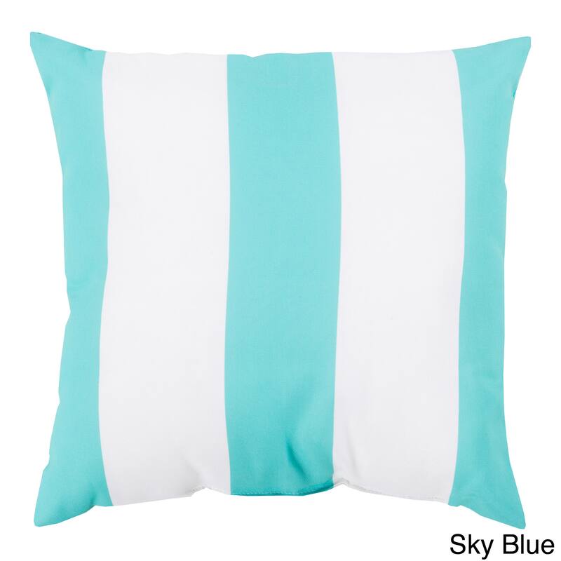 Big Sea Stripes Outdoor Safe Decorative Throw Pillow