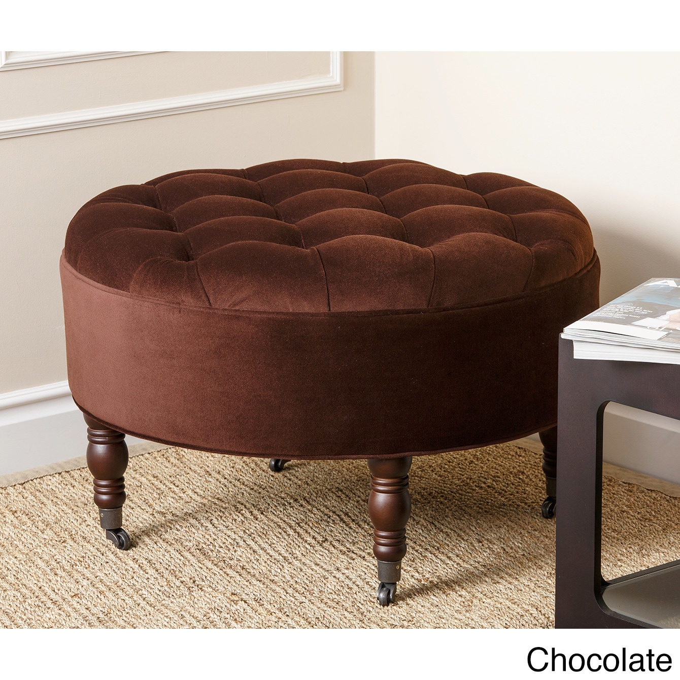 Monica Pedersen Presidio Round Tufted Ottoman