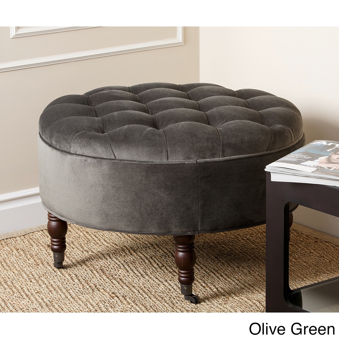 Monica Pedersen Presidio Round Tufted Ottoman