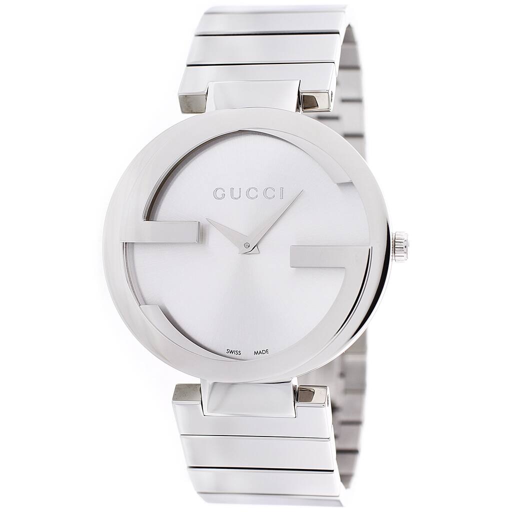 Gucci Women's YA133307 Interlocking Iconic Bezel Black Dial Watch