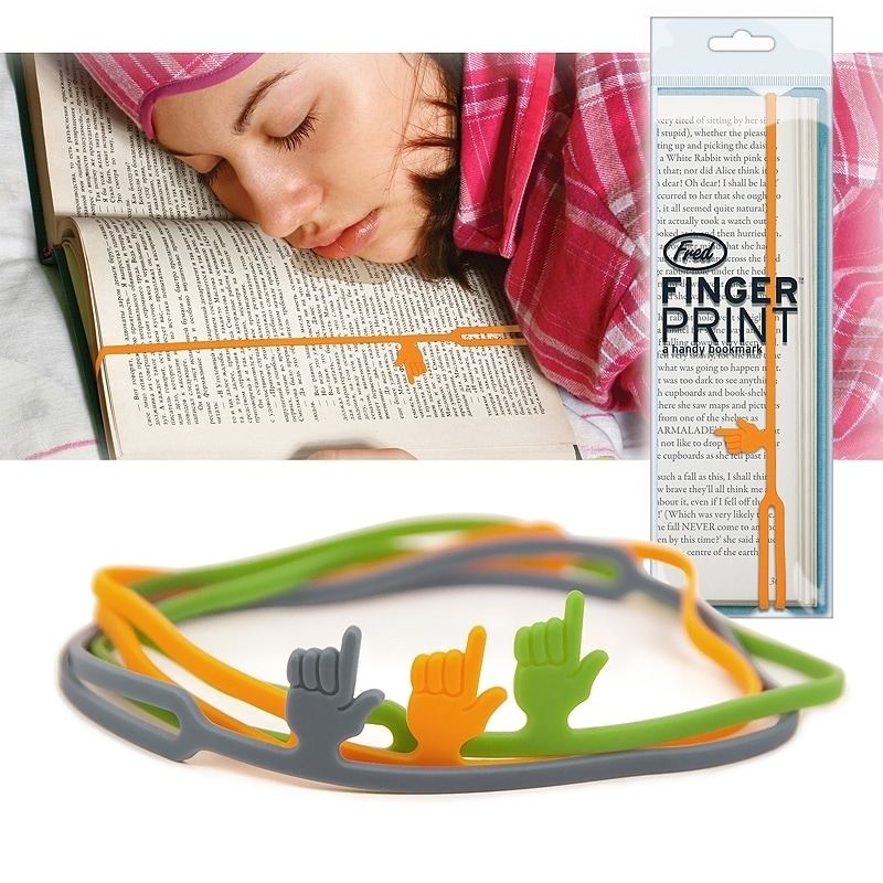 Fred   Friends Fingerprint Pointing Bookmark Highlighter Assorted (pack Of 3)