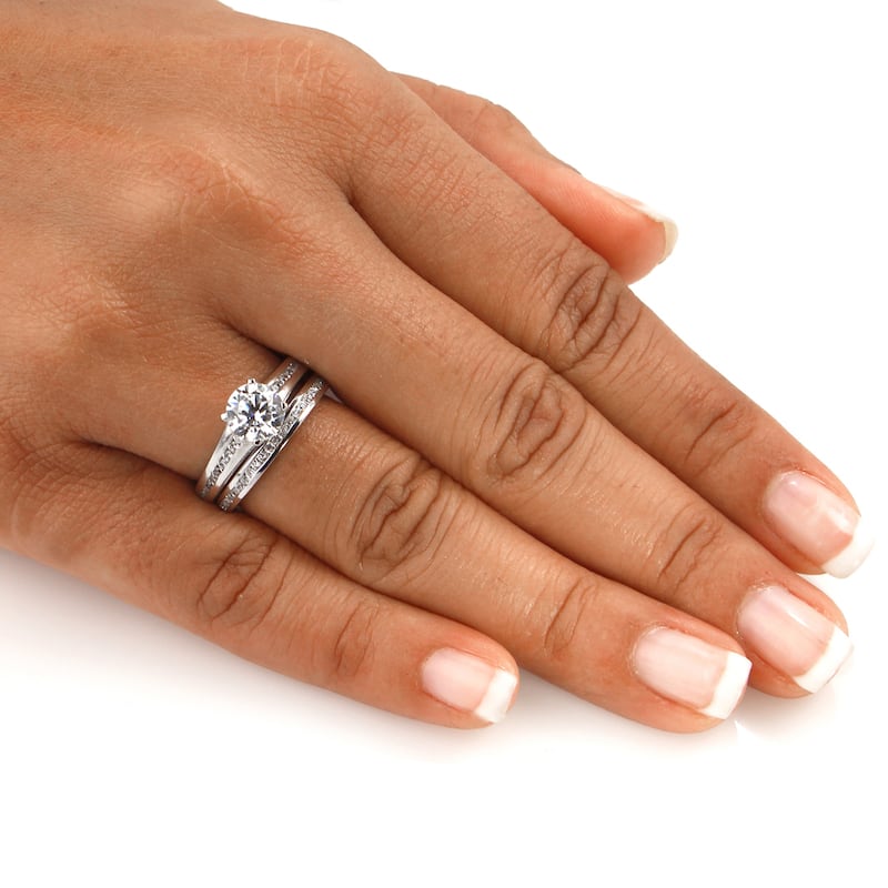 Auriya 14k Gold 1 1/4ctw Classic Diamond Engagement Ring Set Certified
