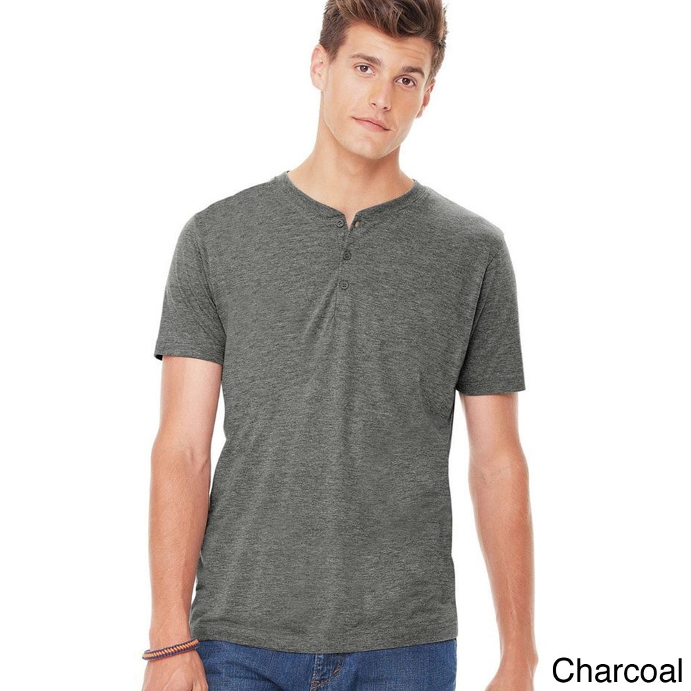 Canvas Mens Short Sleeve Henley Shirt