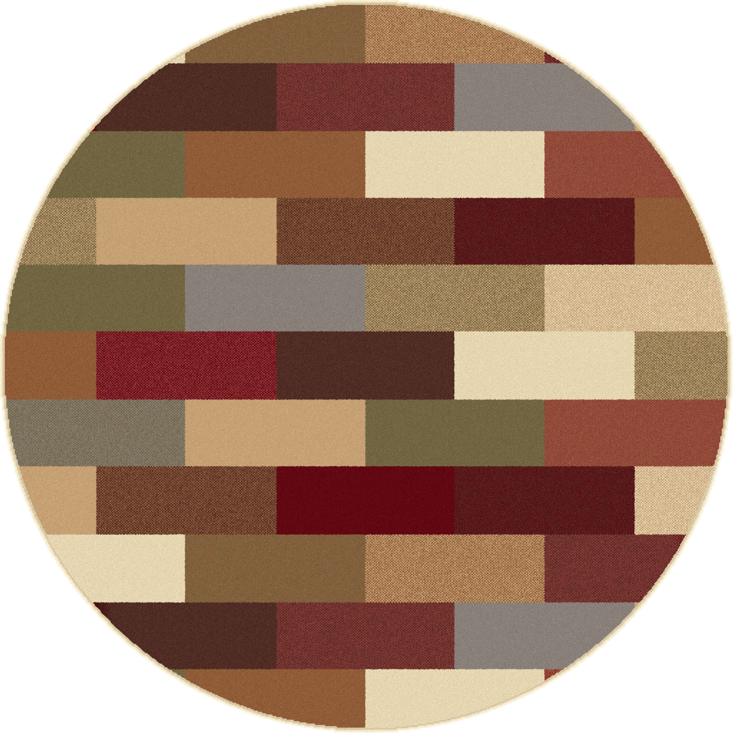 Rhythm 105180 Multi Contemporary Area Rug (5 3 Round)